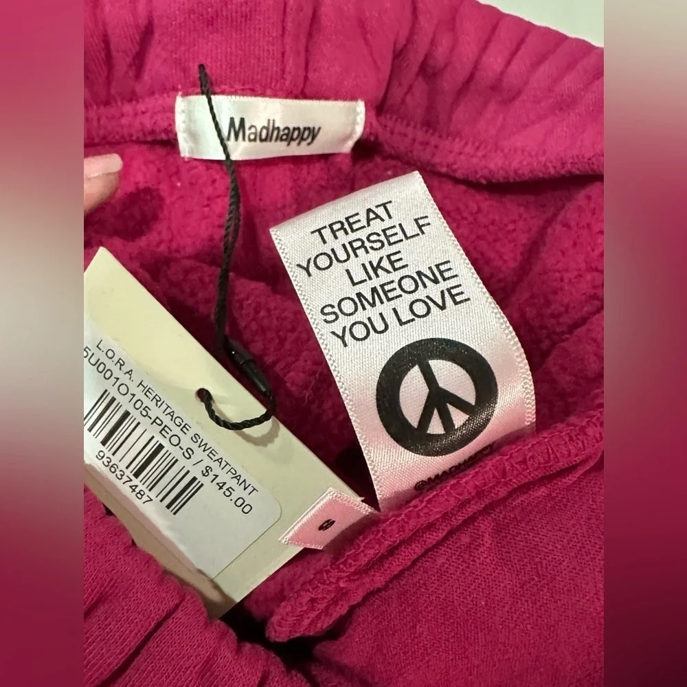 NWT Madhappy L.O.R.A. Heritage Sweatpants Local Optimist Running Association S